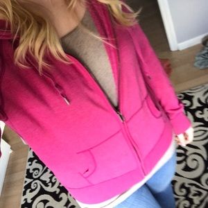 Express Pink Zip Up Hoodie